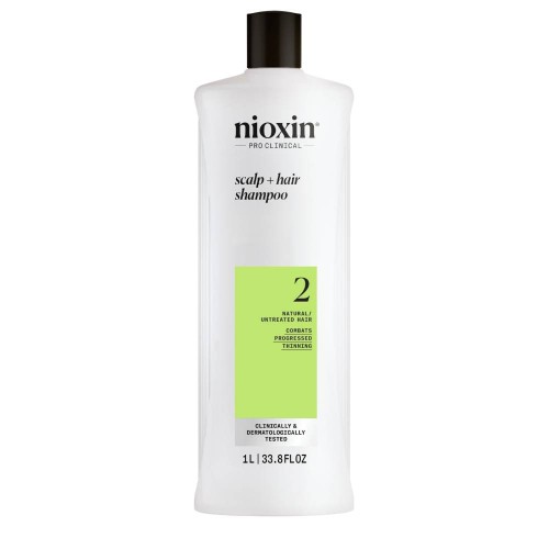 Nioxin System 2 Shampoo for Natural Hair with Advanced Density Loss 1000ml