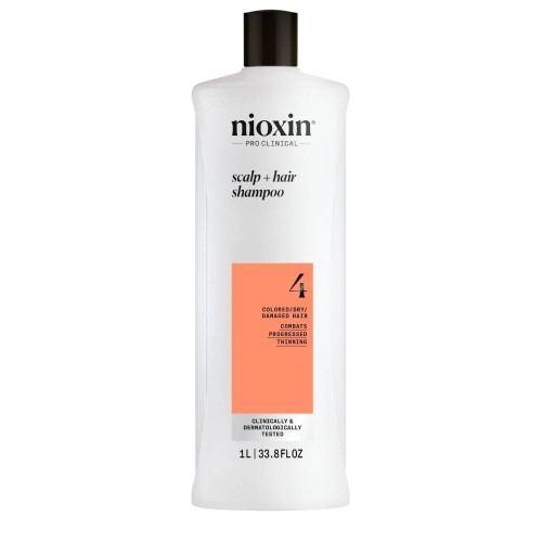 Nioxin System 4 Shampoo for Coloured Hair with Advanced Density Loss 1000ml