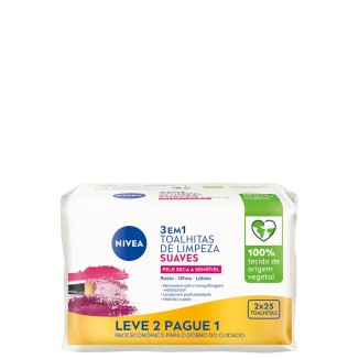 Nivea Gentle Cleansing Wipes Dry and Sensitive Skin 50 Units