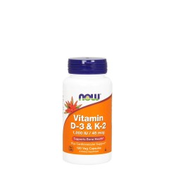 Now Vitamin D3 and K2 1000IU/45mcg 120 capsules