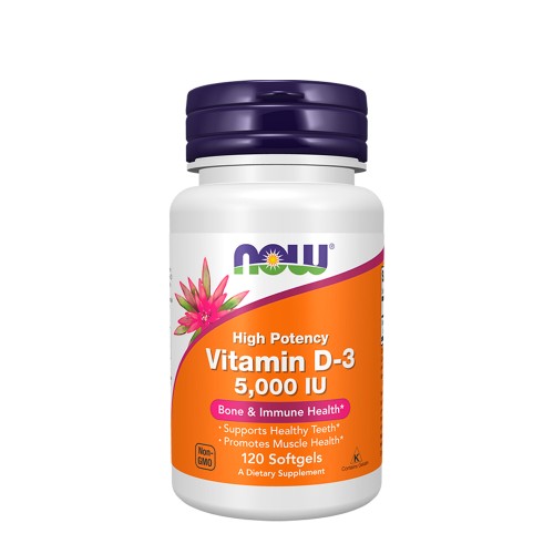 Now Vitamin D3 5000 IU 120 capsules