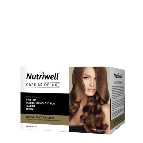 Nutriwell Capilar Deluxe Biotin, Zinc & Selenium 2x30 capsules
