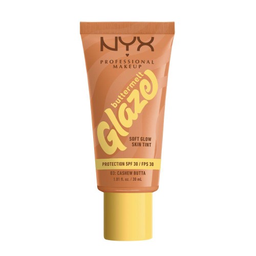 NYX Buttermelt Glaze Base Illuminating SPF30 03 Cashew Butta