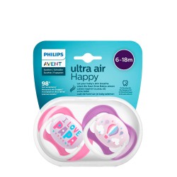 Philips Avent Ultra Air Happy Soother Papa and Balloon 6-18m Duo