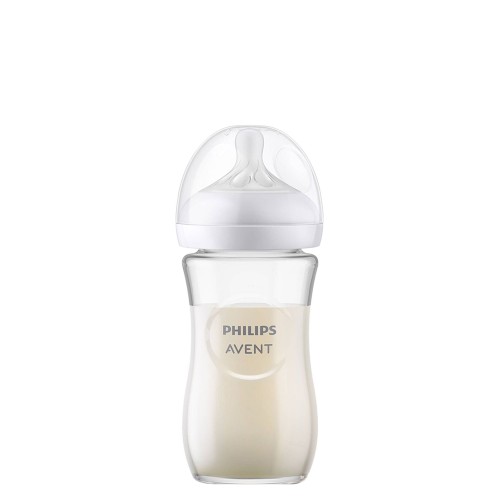 Philips Avent Natural Response Glass Baby Bottle 240ml Philips Avent Natural Response Glass Baby Bottle 240ml