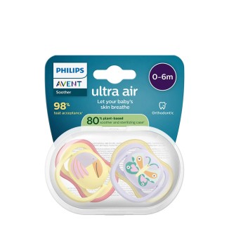 Philips Avent Ultra Air Pacifier Toucan and Butterfly 0-6m Duo