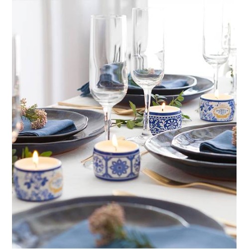 Portus Cale Set Mini Candles Gold&Blue 3x70g
