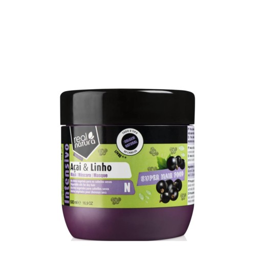 Real Natura Mask Super Hair Food Acai and Linen 500ml