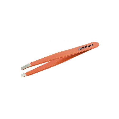 RickiParodi Oblique Stainless Steel Tweezers Orange 9cm