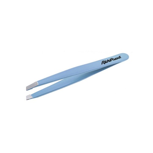 RickiParodi Blue Stainless Steel Oblique Tweezers 9cm