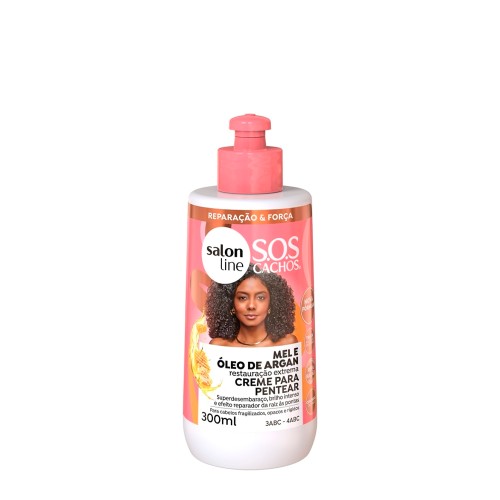 Salon Line SOS Honey and Argan Oil Leave-in Cream for Intense Curls 300ml
