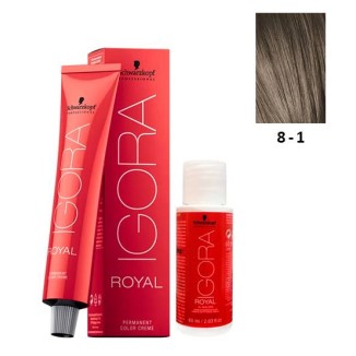 Schwarzkopf Igora Royal 8-1 Light Laurel Grey 60ml + Oxidant 20V