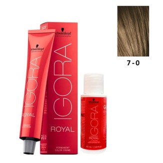 Schwarzkopf Igora Royal 7-0 Medium Laurel 60ml + Oxidant 20V