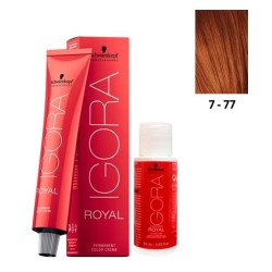 Schwarzkopf Igora Royal 7-77 Medium Laurel Extra Copper 60ml + Oxidant 20V