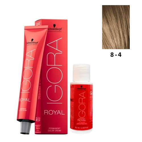 Schwarzkopf Igora Royal 8-4 Beige Light Laurel 60ml + Oxidant 20V
