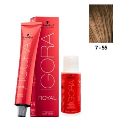 Schwarzkopf Igora Royal 7-55 Extra Golden Medium Laurel 60ml + Oxidant 20V