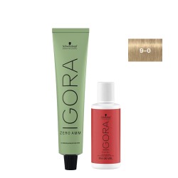 Schwarzkopf Igora Zero AMM 9-0 Natural Extra Light Blonde 60ml + Oxidiser 20V