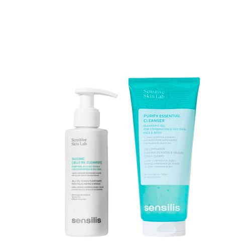 Sensilis Succinic [Jelly Oil Cleanser] Cleansing Gel 150ml + Purify Cleansing Gel 200ml