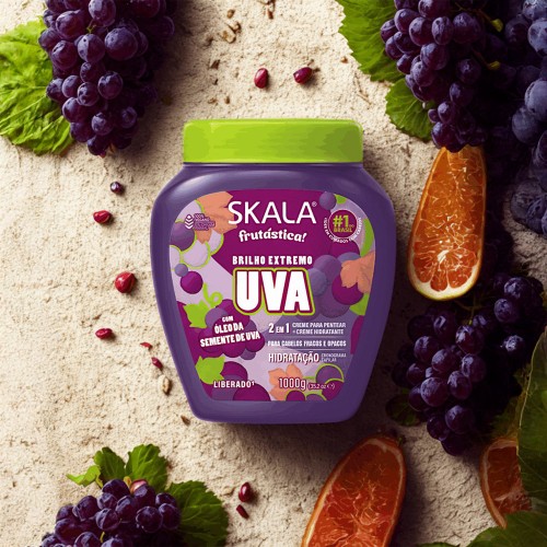 Skala Frutástica Grape 2 in 1 Hair Treatment Cream Extreme Shine 1000g