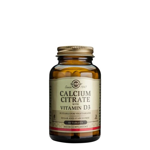 Solgar Calcium Citrate with Vitamin D3 60 tablets