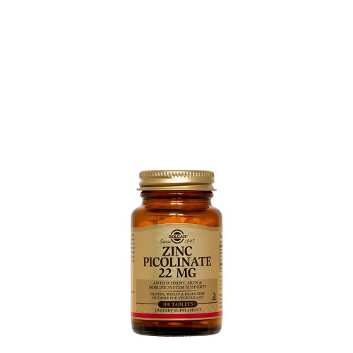 Solgar Zinc Picolinate 22mg 100 tablets