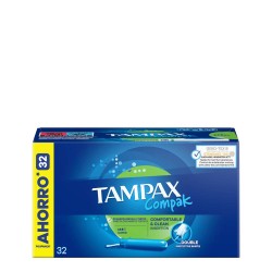 Tampax Compak Super Cap with applicator 32 units