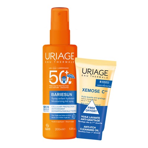 Uriage Bariésun SPF50+ Kids Spray 200ml + Xémose Gentle Cleansing Oil C8+ 50ml OFFER