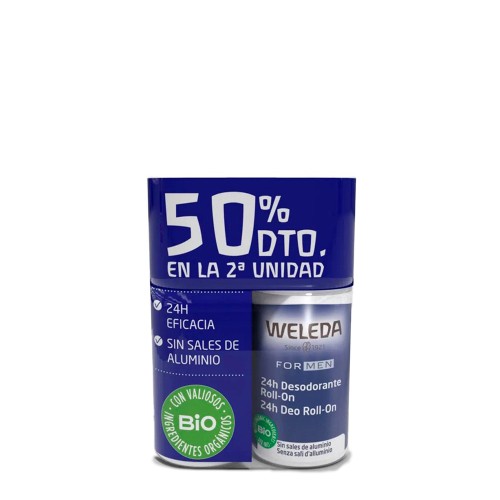 Weleda Men Roll-On Deodorant 24h 2x50ml